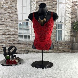 Womens Body Lites Red Laced Teddy (38) EB18